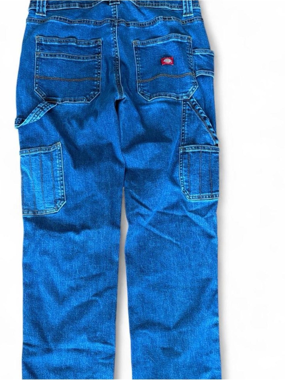 Dickies Relaxed Fit Blue Work Jeans with Utility Pockets